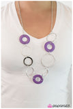 Paparazzi "Three Ring Circus" Purple Necklace & Earring Set Paparazzi Jewelry