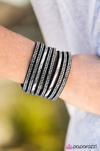 Paparazzi "Thriller" Black Wrap Bracelet Paparazzi Jewelry