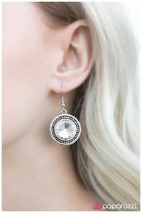 Paparazzi "Through The Periscope" White Earrings Paparazzi Jewelry