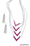 Paparazzi "Throw Caution to the Wind" Purple Necklace & Earring Set Paparazzi Jewelry