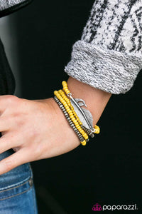 Paparazzi "Thunderbird - Yellow" bracelet Paparazzi Jewelry