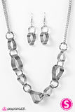 Paparazzi "Tidal Treasure" Silver Necklace & Earring Set Paparazzi Jewelry