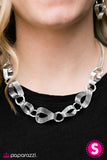 Paparazzi "Tidal Treasure" Silver Necklace & Earring Set Paparazzi Jewelry