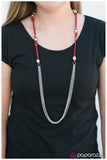 Paparazzi "Tied and True - Red" necklace Paparazzi Jewelry