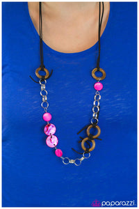 Paparazzi "Tied Me Over" Pink Necklace & Earring Set Paparazzi Jewelry