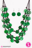 Paparazzi "Tiki Tango - Green" necklace Paparazzi Jewelry