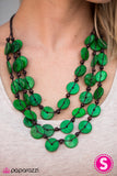 Paparazzi "Tiki Tango - Green" necklace Paparazzi Jewelry