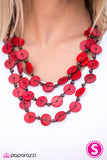 Paparazzi "Tiki Tango - Red" necklace Paparazzi Jewelry