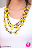 Paparazzi "Tiki Tango - Yellow" necklace Paparazzi Jewelry
