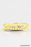 Paparazzi "Tiki Twist - Yellow" bracelet Paparazzi Jewelry