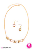 Paparazzi "Till The Money Runs Out" Gold Necklace & Earring Set Paparazzi Jewelry