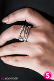 Paparazzi "Tilt-A-Whirl - White" ring Paparazzi Jewelry
