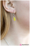 Paparazzi "Til The Fat Lady Sings" Yellow Necklace & Earring Set Paparazzi Jewelry