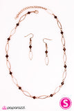 Paparazzi "Time Is Of The Essence" Copper Necklace & Earring Set Paparazzi Jewelry