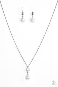 Paparazzi "Timeless Essence" White Necklace & Earring Set Paparazzi Jewelry