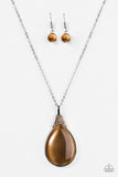 Paparazzi "Timelessly Tranquil" Brown Necklace & Earring Set Paparazzi Jewelry