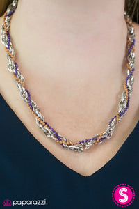 Paparazzi "Time To Celebrate!" Purple Necklace & Earring Set Paparazzi Jewelry