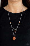 Paparazzi "Time To Hit The ROAM" Orange Necklace & Earring Set Paparazzi Jewelry