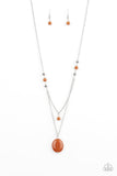 Paparazzi "Time To Hit The ROAM" Orange Necklace & Earring Set Paparazzi Jewelry