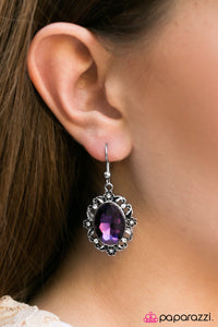 Paparazzi "To Buy Or Not To Buy" Purple Earrings Paparazzi Jewelry