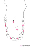 Paparazzi "Today Is A New Day" Pink Necklace & Earring Set Paparazzi Jewelry