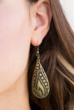Paparazzi "Token Texture" Brass Earrings Paparazzi Jewelry