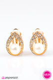 Paparazzi "Top CLASSIC - Gold Clip-On" earring Paparazzi Jewelry