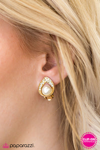 Paparazzi "Top CLASSIC - Gold Clip-On" earring Paparazzi Jewelry