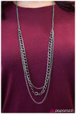Paparazzi "Top Of The Chain" Black Necklace & Earring Set Paparazzi Jewelry
