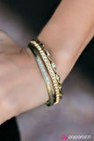 Paparazzi "Toss and Twirl - Brass" bracelet Paparazzi Jewelry