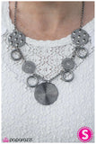 Paparazzi "Totally In Tune" Black Necklace & Earring Set Paparazzi Jewelry