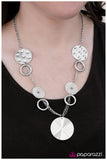 Paparazzi "Totally In Tune" Silver Necklace & Earring Set Paparazzi Jewelry