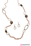 Paparazzi "Totally Twisted" Copper Necklace & Earring Set Paparazzi Jewelry