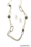 Paparazzi "Totally Twisted" Brass Necklace & Earring Set Paparazzi Jewelry