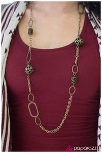 Paparazzi "Totally Twisted" Brass Necklace & Earring Set Paparazzi Jewelry