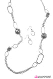 Paparazzi "Totally Twisted" Silver Necklace & Earring Set Paparazzi Jewelry