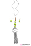 Paparazzi "Touch and Go" Green Necklace & Earring Set Paparazzi Jewelry