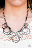 Paparazzi "Tour de FIERCE" Black Necklace & Earring Set Paparazzi Jewelry