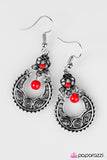 Paparazzi "Touring Abroad" Red Earrings Paparazzi Jewelry