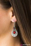Paparazzi "Touring Abroad" Red Earrings Paparazzi Jewelry