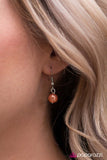 Paparazzi "To Whatever End" Orange Necklace & Earring Set Paparazzi Jewelry
