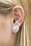 Paparazzi "Traditional Sparkle - Pink Clip-On" earring Paparazzi Jewelry