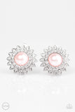 Paparazzi "Traditional Sparkle - Pink Clip-On" earring Paparazzi Jewelry