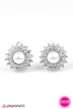 Paparazzi "Traditional Sparkle - White Clip-On" earring Paparazzi Jewelry