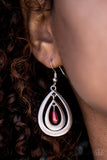 Paparazzi "Tranquil Teardrops" Red Earrings Paparazzi Jewelry