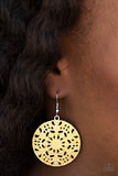 Paparazzi "Tranquil Travels - Yellow" earring Paparazzi Jewelry