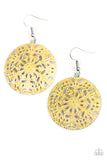 Paparazzi "Tranquil Travels - Yellow" earring Paparazzi Jewelry