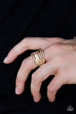 Paparazzi "Treasured Texture" Gold Ring Paparazzi Jewelry