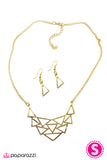 Paparazzi "TRI As I May - Gold" necklace Paparazzi Jewelry
