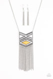 Paparazzi "TRIBAL By Fire - Yellow" necklace Paparazzi Jewelry